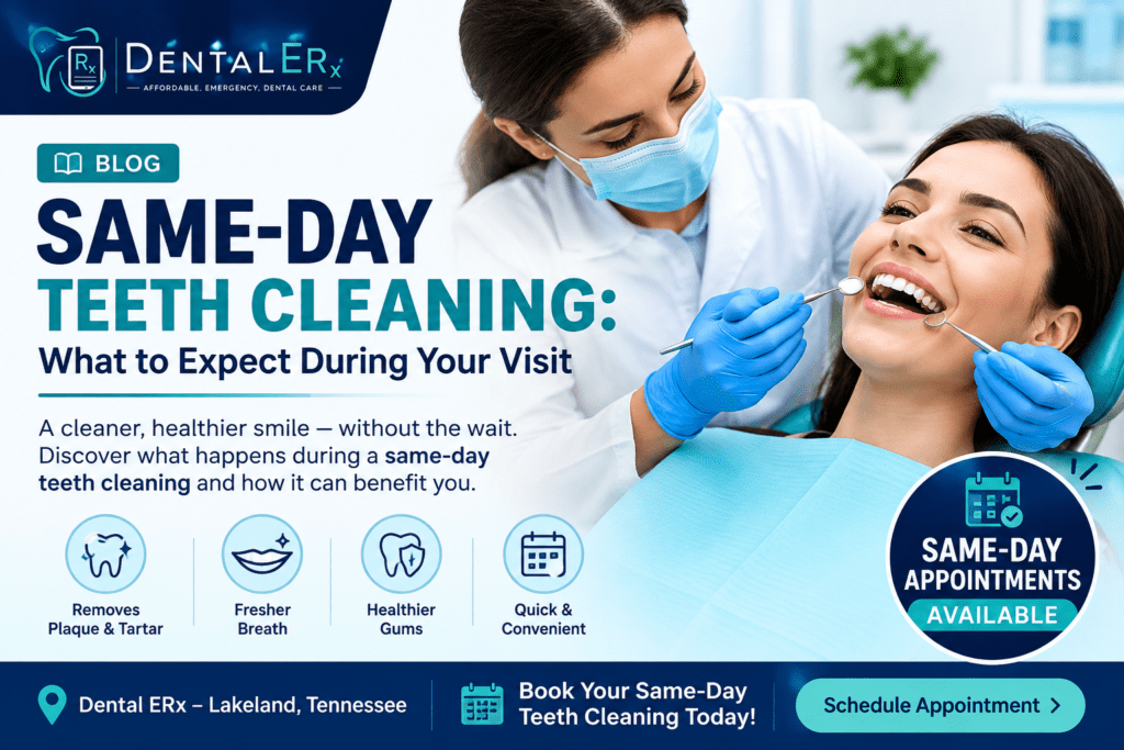 Patient Receiving a Same-Day Professional Teeth Cleaning